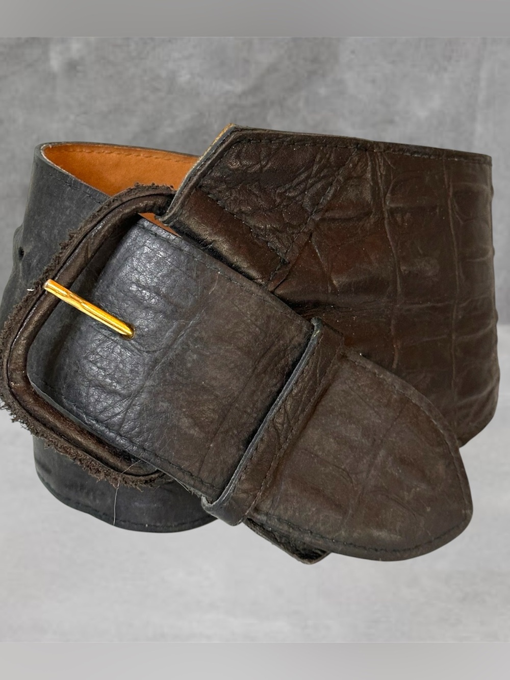 UNIQUE VINTAGE FOB TRADING LEATHER WAIST BELT